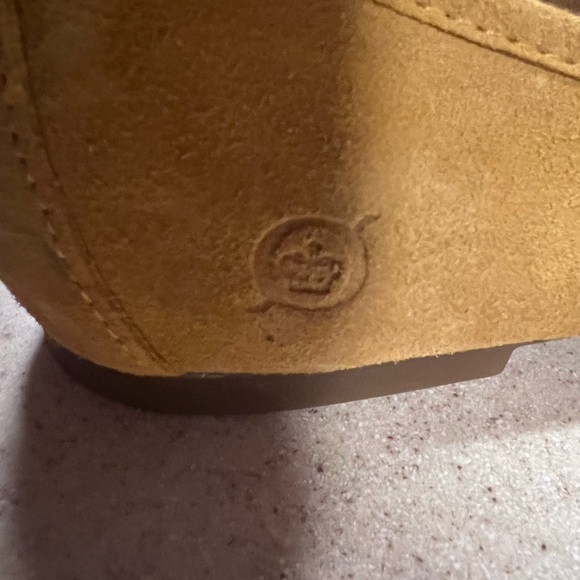 Born Womens Melinda Loafer Flat Shoes Yellow Suede Slip On Penny Solid - Picture 7 of 8